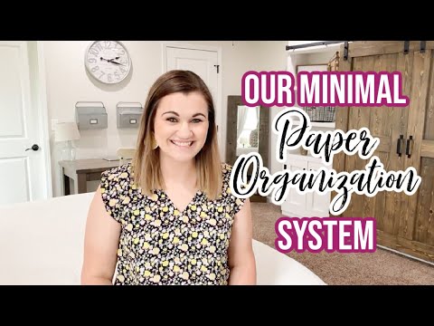 OUR MINIMAL PAPER ORGANIZATION SYSTEM | How to quickly minimize & organize paper in your home