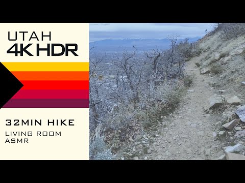 4k - ASMR - Virtual Hike Nature Walk - Utah Living Room - SLC