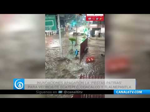 Video: Inundaciones apagaron las ‘fiestas patrias’ para vecinos de Ecatepec, Coacalco y Tlalnepantla