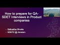 how to prepare for qa sdet interviews in product companies