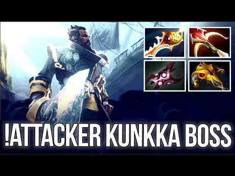 !Attacker Kunkka Boss Double Kill with One Hit 7.07b Patch - Dota 2