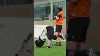 James Butler Headstand at Practice #bclions #cfl #trainingcamp