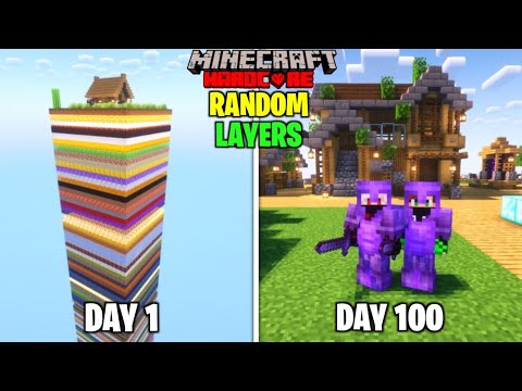 Insane Minecraft Challenge: Surviving 100 Days in Random Layers Chunk with LordN Gaming!