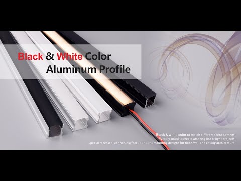 Black & White Aluminum Profile For LED Strip