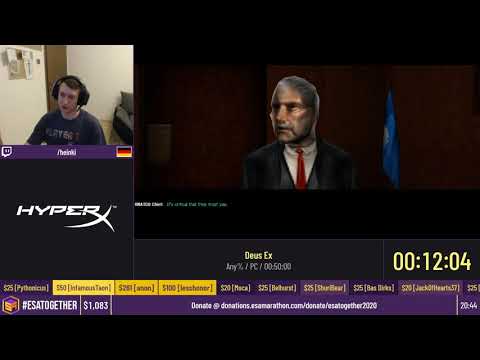 Deus Ex [Any%] by Heinki - #ESATogether2020
