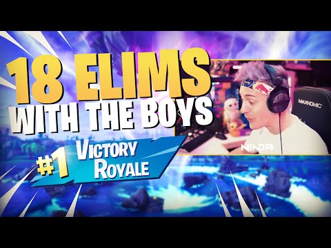 固然18伊琳勝利大逃殺與男孩! (Solid 18 Elim Victory Royale With The Boys!)