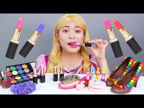 Edible Makeup Chocolate Lipstick Mukbang DONA