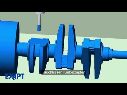 Kurbelwellenfertigung durch Tauchfräsen 