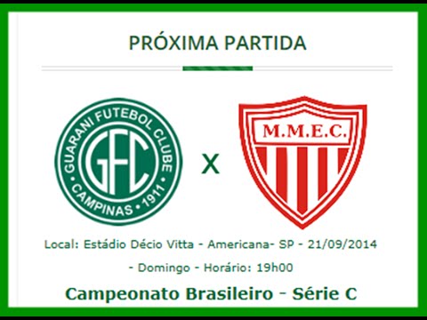 Guarani 3 x 3 Mogi Mirim - Os Gols da Partida - Série C 21/09/2014