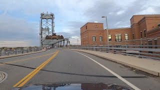 Portsmouth, New Hampshire & Kittery, Maine - Driving Across the Memorial Bridge (2020)