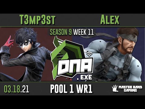 DNA.EXE S9:W11 - T3mp3st (Mario, Joker) vs Alex (Snake) - Pool 1 WR1