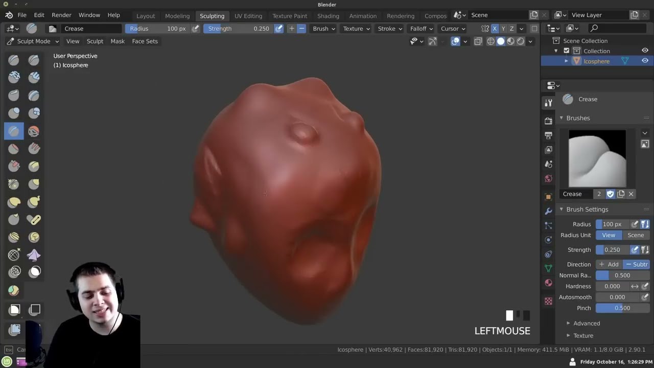 sculpting 3d cave troll using blender tutorial by ryan king art