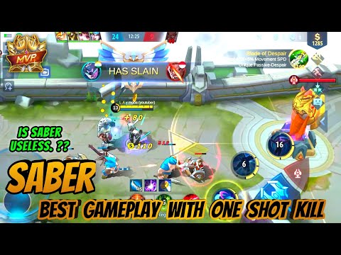 Saber Best Assassin With One Shot Kill | Saber Best Gameplay & Build : Saber Mobile Legends
