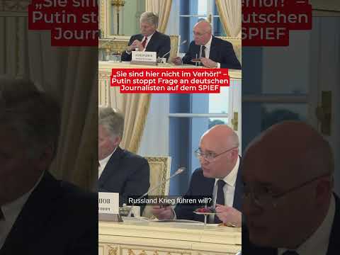 „Sie sind hier nicht im Verhör!“ – Putin stoppt Frage an deutschen Journalisten auf dem SPIEF