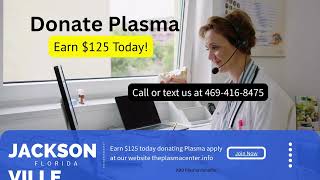 ABO Plasma donation Jacksonville Florida  Did You know that You can earn 125 donating plasma today