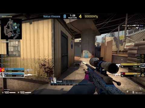 CS:GO POV Demo Na'Vi S1mple (22/11) vs GODSENT (de_overpass)