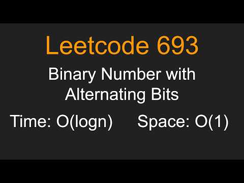 Binary Number With Alternating Bits Leetcode 693 Python Solution
