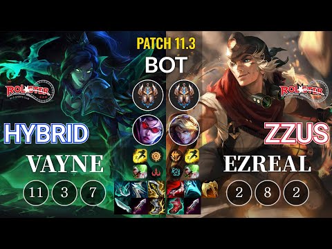 KT HyBriD Vayne vs KT Zzus Ezreal Bot - KR Patch 11.3
