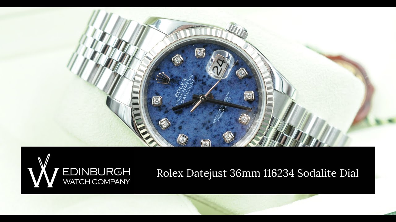 Rolex Datejust 36mm 116234 Sodalite Dial - YouTube