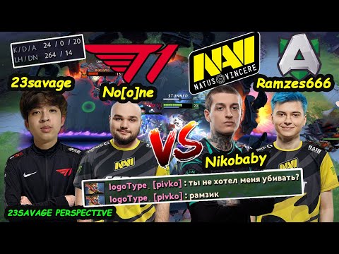 T1 23savage Spectre 12K MMR No[o]ne vs Navi Ramzes Nikobaby Dota 2 pro gameplay Server EU All-Star