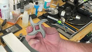 Sharpening a Mixer Blade for a Local Restaurant #knifesharpening #sharpeningstone