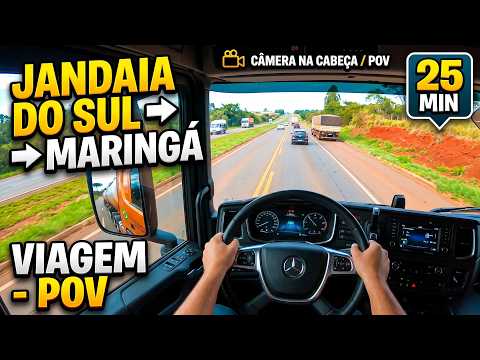 POV TRUCK DRIVING IN BRAZIL | Jandaia do Sul to Maringá PR (25 MIN)