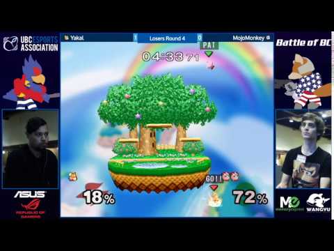 Yakal (Fox) vs. MojoMonkey (Puff) | SSBM Top 64 LR4 | BoBC