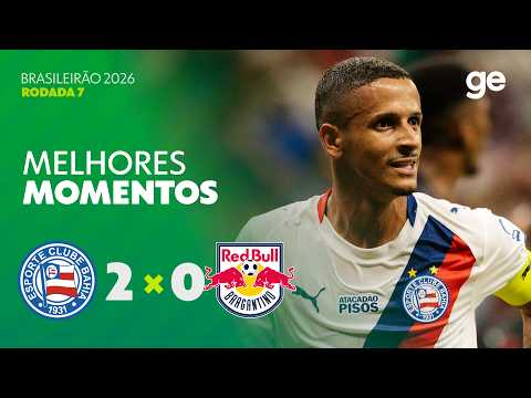 Gols e lances de Bahia x Red Bull Bragantino