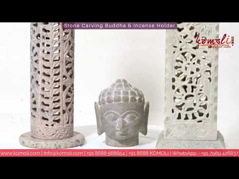 Marble stone carving incense stick holder indian handicraft