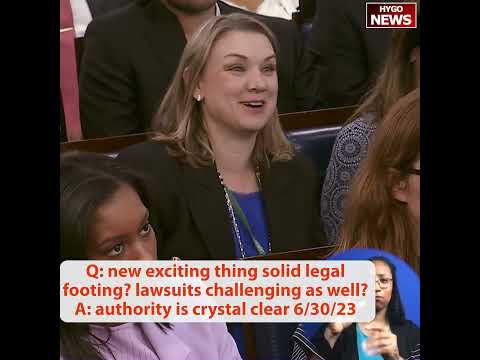 Q: new exciting thing solid legal footing? lawsuits challenging as well? A: authority crystal clear