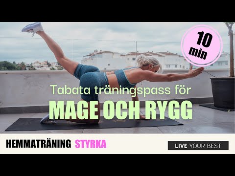HEMMATRÄNING - Tabata träningspass för mage och rygg