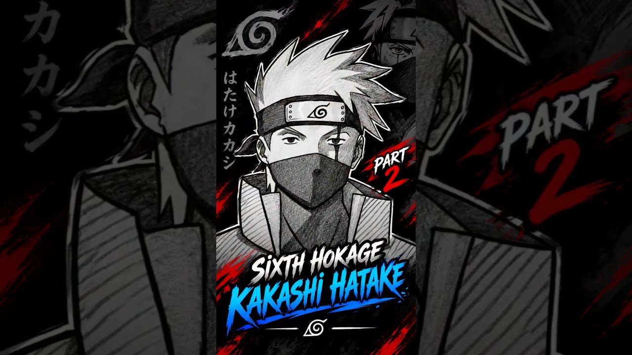 SIXTH HOKAGE KAKASHI HATAKE 🔥 | Kakashi Drawing Part 2 #shorts