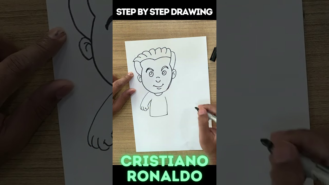 How to draw Christiano Ronaldo