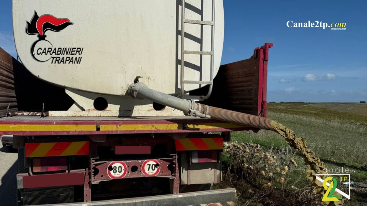 MARSALA: SVERSA ILLEGALMENTE IN UN TERRENO 5000 LITRI DI ACQUE REFLUE DERIVANTI DA MOLITURA DI OLIVE. DENUNCIATO 48ENNE MARSALESE