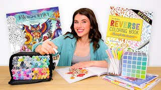 Trying Reverse Coloring, Coloring Book Haul & Exciting Channel Updates ✨| Cozy Coloring Vlog