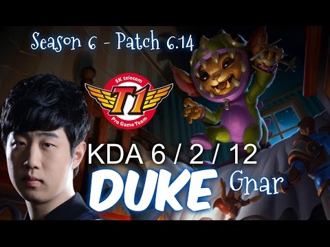 SKT T1 Duke GNAR vs IRELIA Top - Patch 6.14 KR Ranked | League of Legends