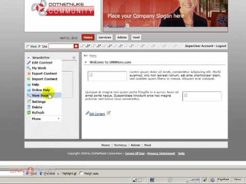 DotNetNuke Tutorial, how to copy content between portals 2/2 - Video #28