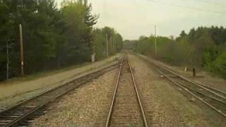 preview picture of video 'Amtrak's Adirondak passing through Saratoga Springs'