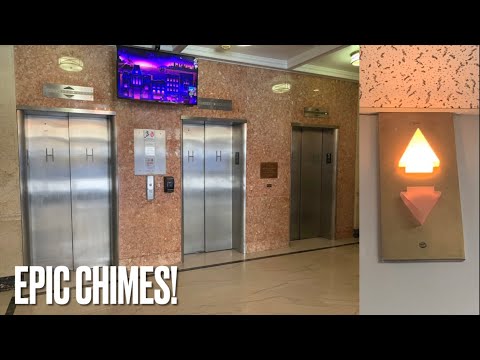 EPIC Chimes! Westinghouse (mod. OTIS) Traction elevators @ The Harvey Building - West Palm Beach, FL