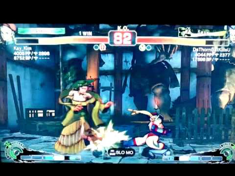 SSF4 AE 2012  Kay_Kim (Cammy) vs DaThornDatKillsU (Rose) (4 matches) SSF4 PSN CLUB