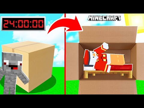 24 STUNDEN IM KARTON LEBEN IN MINECRAFT!