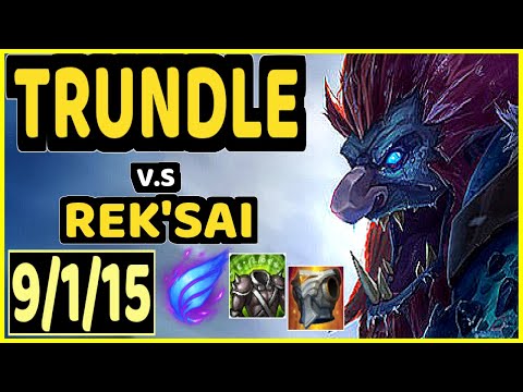 CRUSH (TRUNDLE) vs REK'SAI - 9/1/15 KDA JUNGLE GAMEPLAY - KR Ranked MASTER