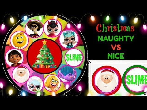 Christmas Naughty Or Nice Spinning Wheel Game Surprise Toys