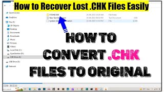 Fixed Found.000 Problem In PenDrive How to Recover .CHK Files Easily & Convert into Original Format
