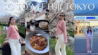SG to MT FUJI TOKYO JAPAN: DAY TRIP itinerary, gotemba premium outlet, cherry BLOSSOM, 陪我去看富士山[VLOG]