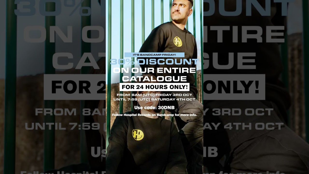 Bandcamp Friday alert! 30% off our entire catalogue for 24 hours with code 30DNB 🙂‍↔️ #bandcamp