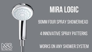 Mira Logic 4 Spray Showerhead - Chrome - 2.1605.176