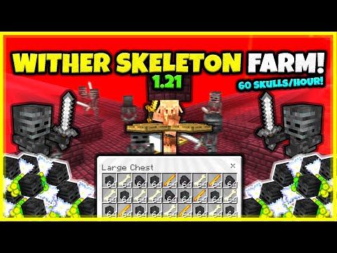 BEST WITHER SKELETON FARM EVER!! (60 SKULLS/H!) In Minecraft Bedrock 1.21