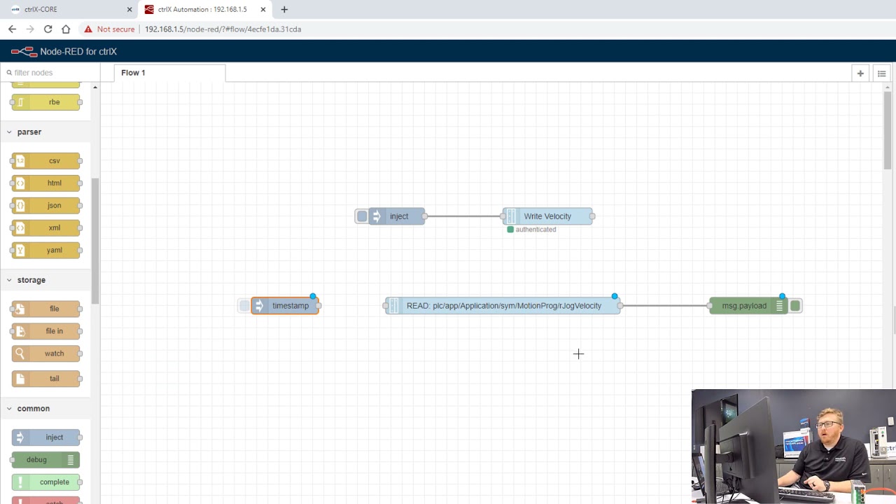 ctrlX Core Demo Kit #9 – Node Red