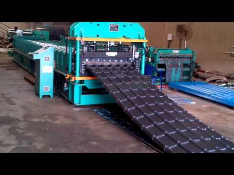 Aluminium steptiles roofing corrugation in progress